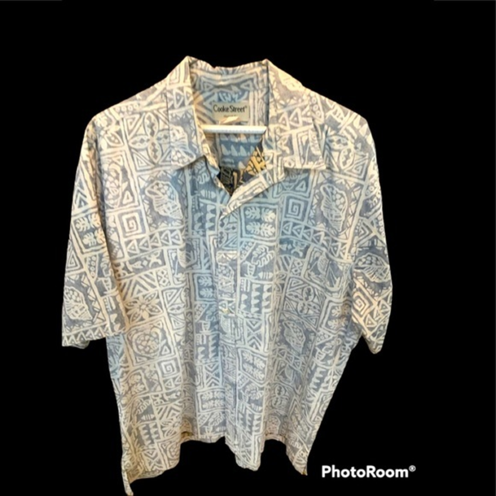 Cooke Street Hawaiian Shirt Mens Sz 2XL Tapa print button down